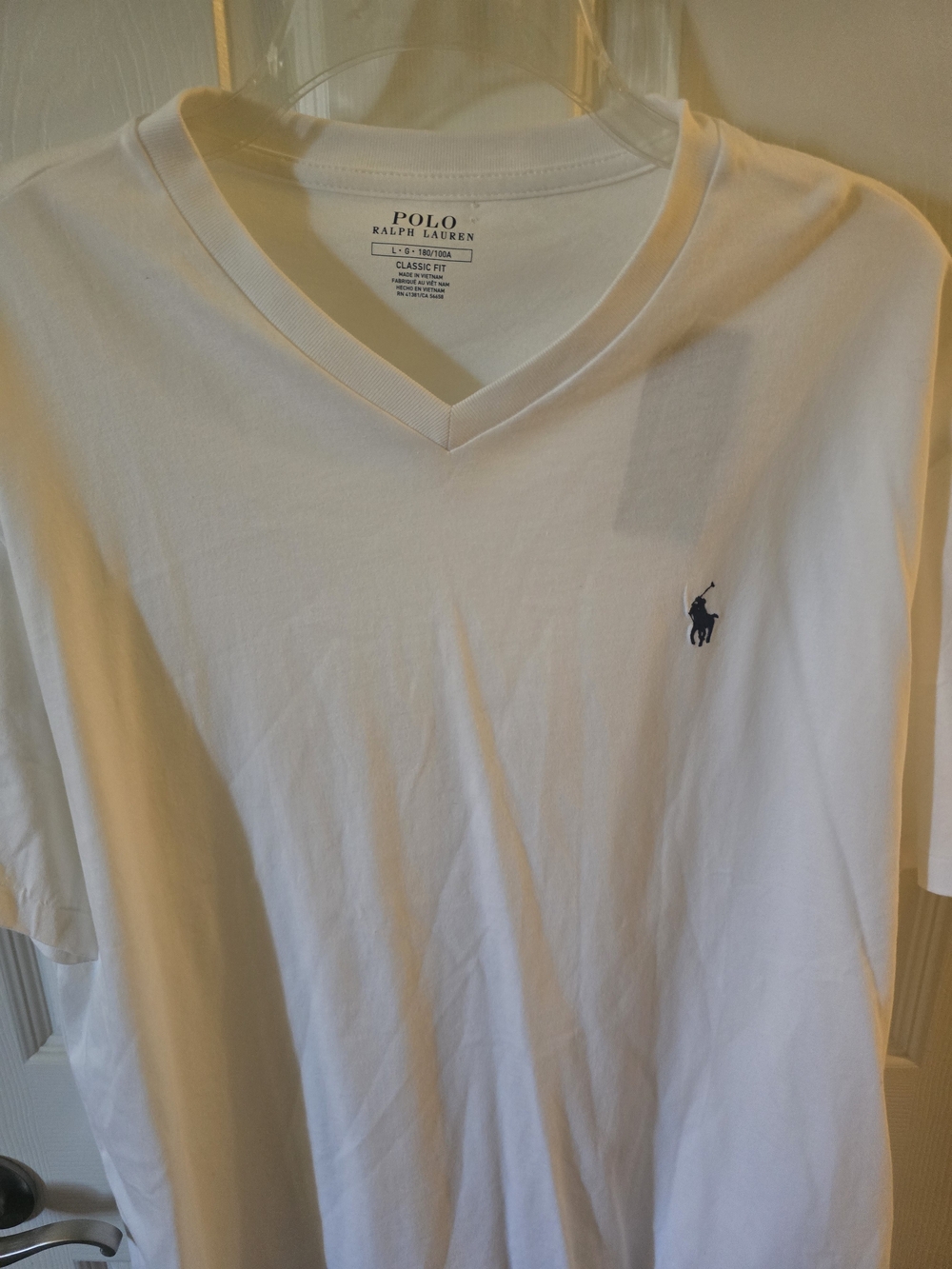 Polo by Ralph Lauren Men's White V-Neck Tee - Picture 6 of 8